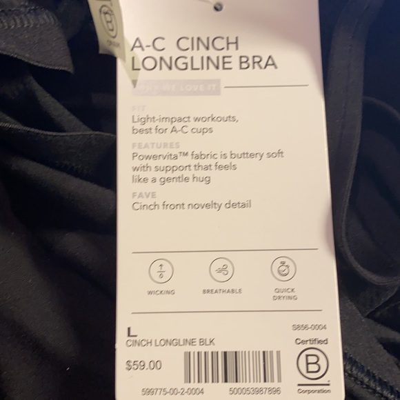 Athleta A-C Cinch Longline Bra - Picture 15 of 15